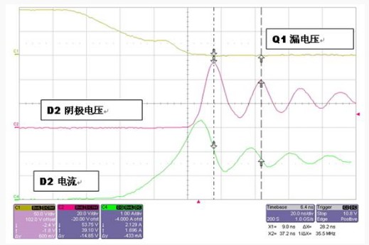 當(dāng)D2關(guān)閉時(shí)D2會引起過多的振鈴