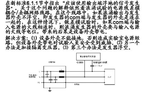 浪涌輸出與浪涌發(fā)生器機(jī)殼浮空的問題