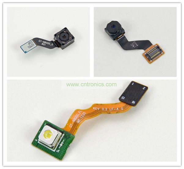 拆前置、后置攝像頭及閃光燈
