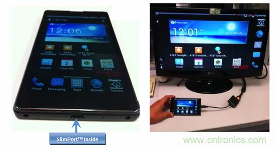 采用SlimPort接口技術(shù)的新一代Google Nexus手機(jī)樣機(jī)。