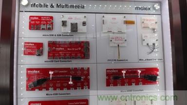 Molex MicroSIM、MicroSD、MicroUSB和MicroHDMI連接器