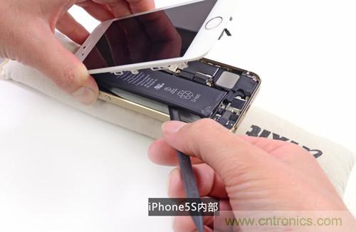 土豪金iPhone 5S拆解：內(nèi)部結(jié)構(gòu)升級，維修難度增加