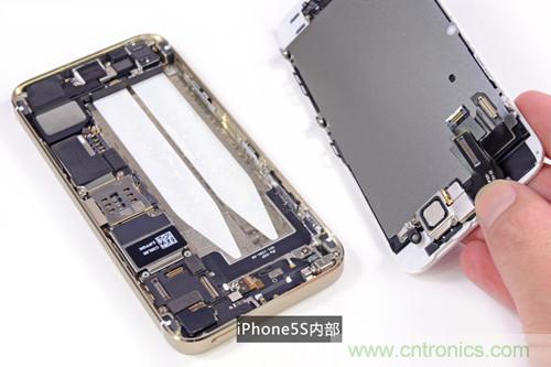 土豪金iPhone 5S拆解：內(nèi)部結(jié)構(gòu)升級，維修難度增加