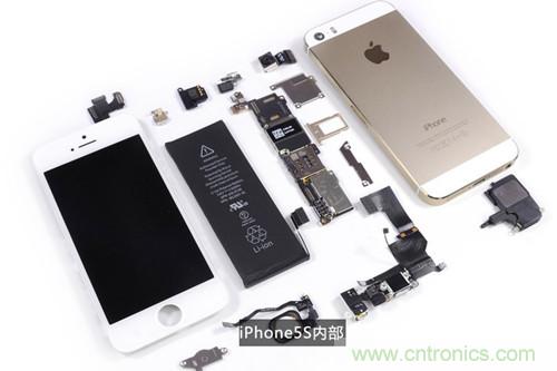 土豪金iPhone 5S拆解：內(nèi)部結(jié)構(gòu)升級，維修難度增加