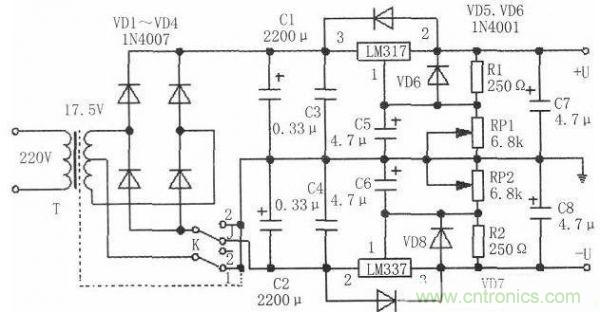 一款簡(jiǎn)單的兩用可變直流穩(wěn)壓電源電路設(shè)計(jì)