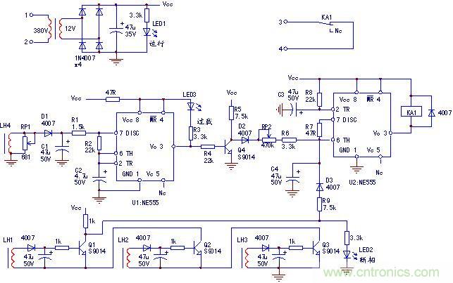 經(jīng)典的電動機保護(hù)器電路分析實例