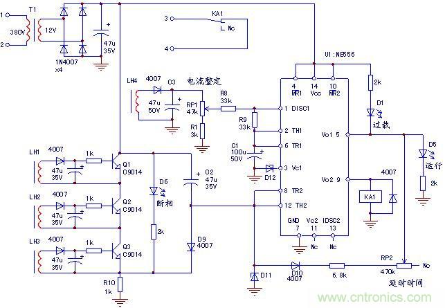 經(jīng)典的電動機保護(hù)器電路分析實例