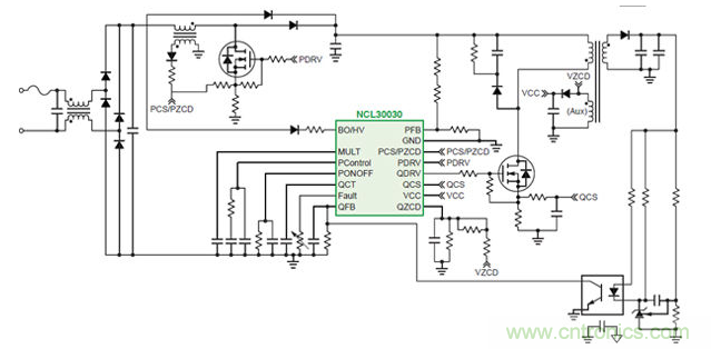 采用NCL30030的AC-DC開關(guān)控制器LED驅(qū)動(dòng)方案