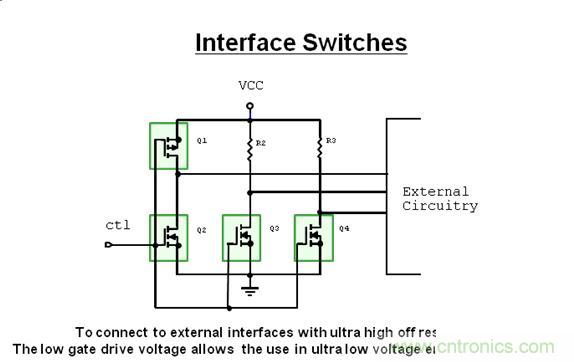 接口開關(guān)電路中的小信號(hào)MOSFET