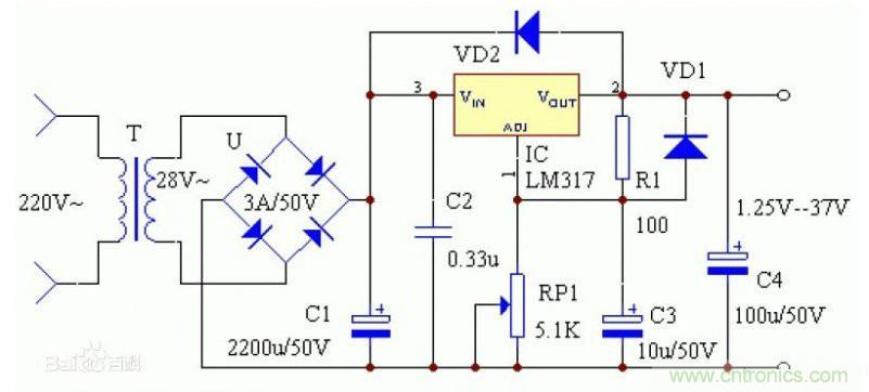 網(wǎng)友分享：DIY一個LM317 可調(diào)穩(wěn)壓電源