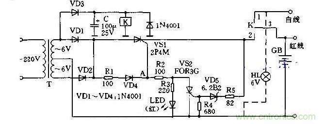 款6V千里眼充電器電路設計