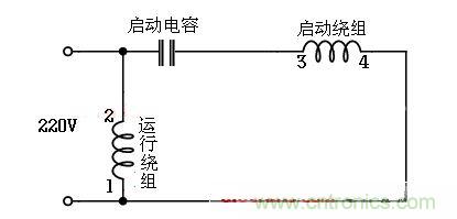 電容運轉(zhuǎn)型接線電路