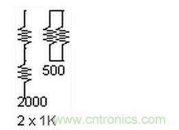 兩個(gè)電阻，兩種組合。這個(gè)很簡單。