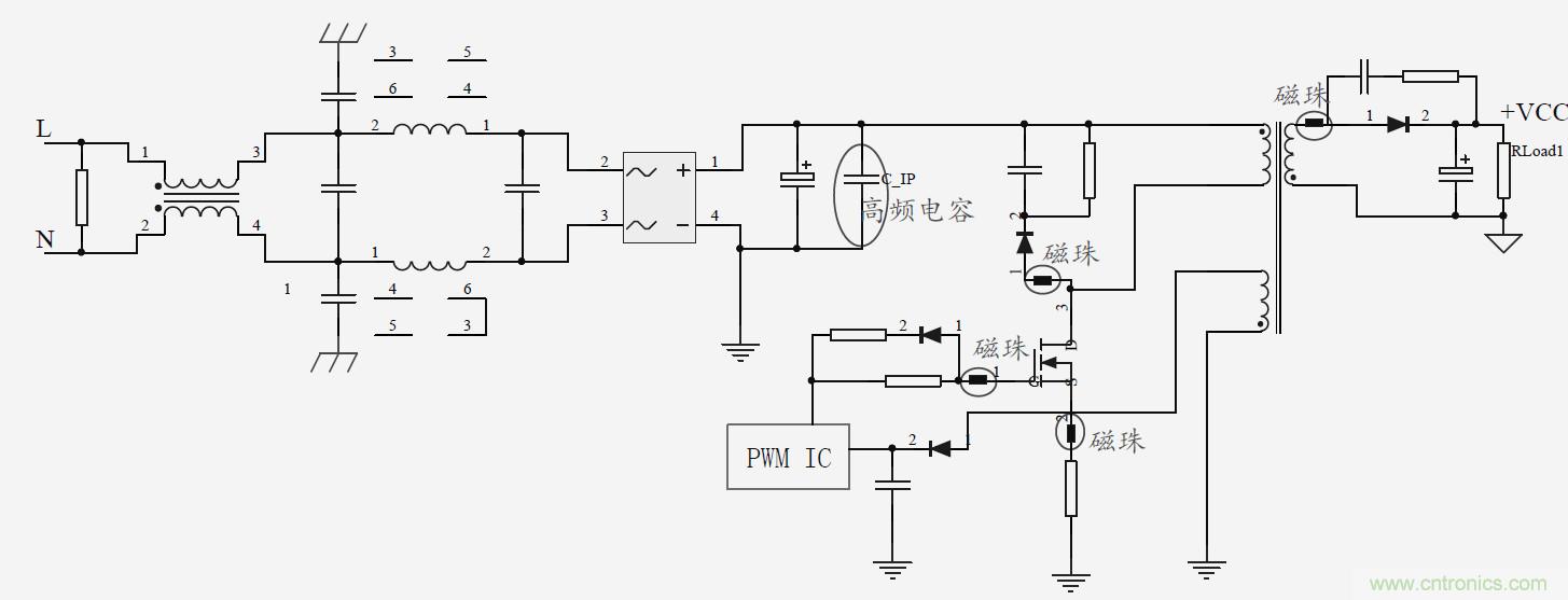 如何改善開關(guān)電源電路的EMI特性？