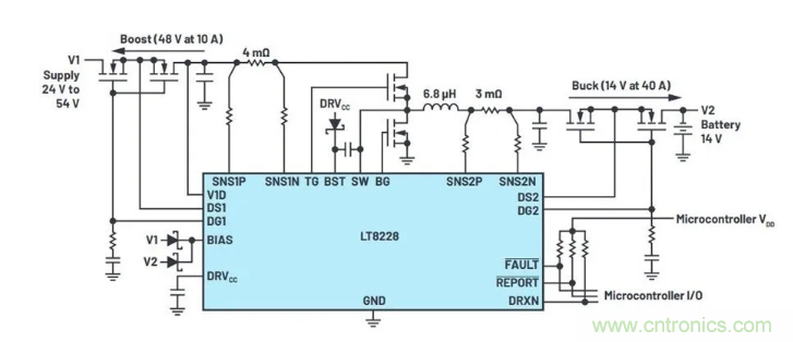 簡化雙電池電源系統(tǒng)，48 V/12 V汽車應(yīng)用指日可待