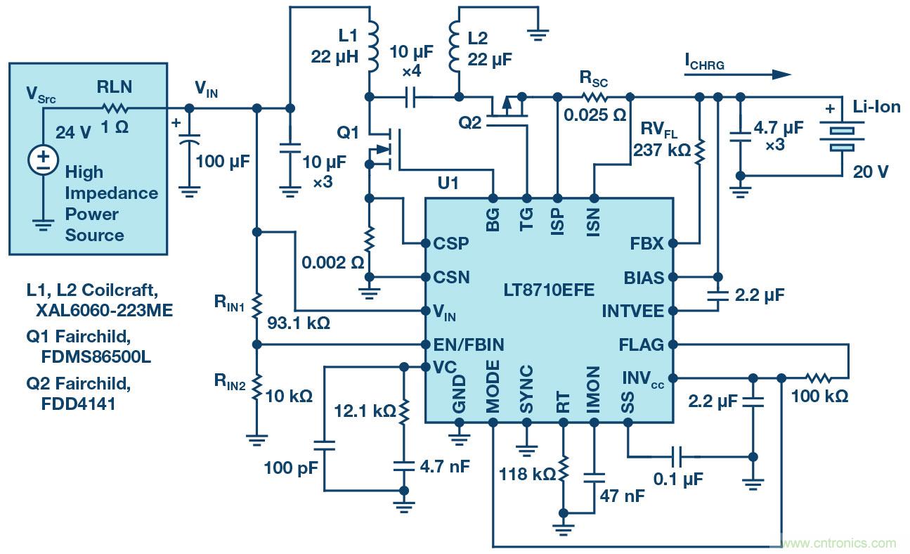 LT8710多功能 DC/DC控制器解決了高阻抗、超長工業(yè)電源線的電壓降問題