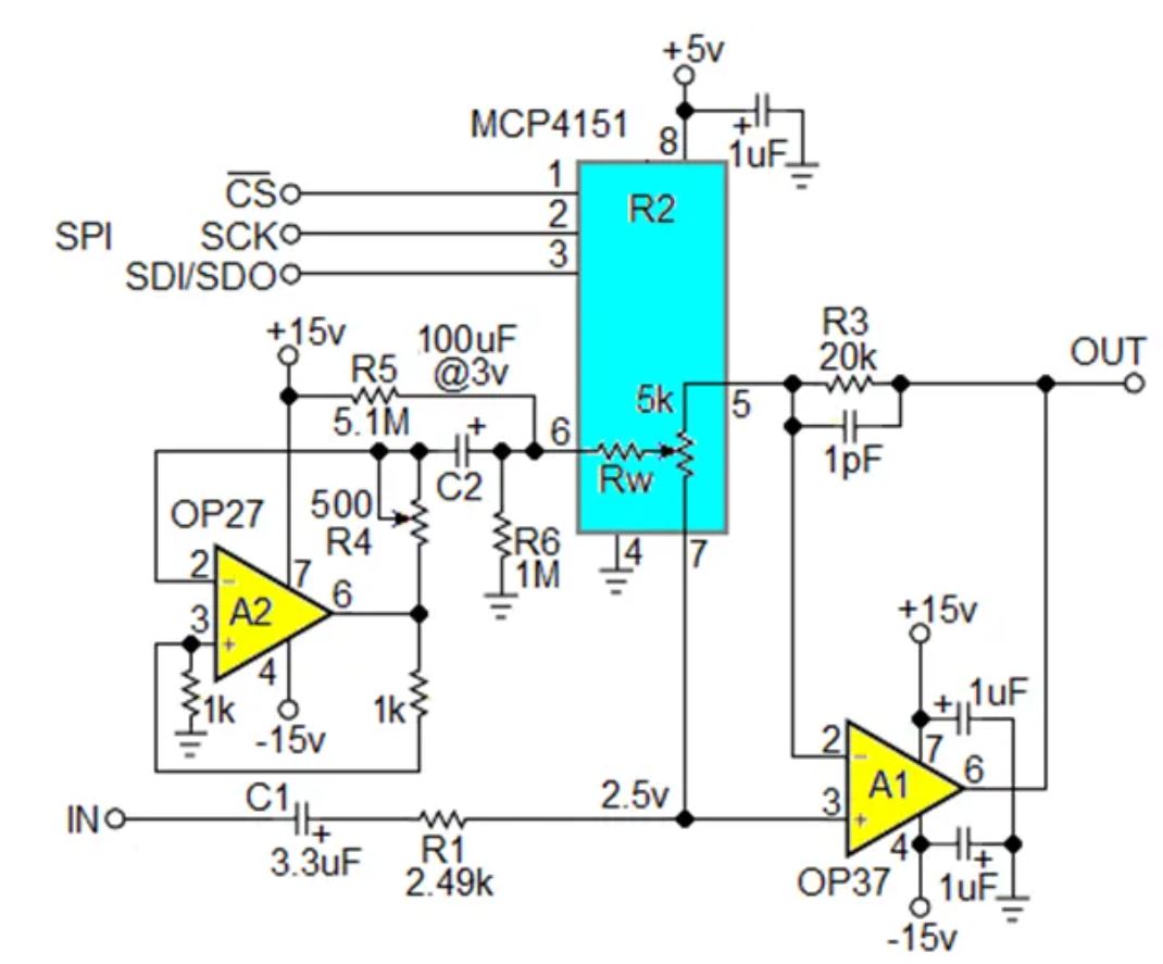 數(shù)字電位器能否代替電路中的機(jī)械電位器？