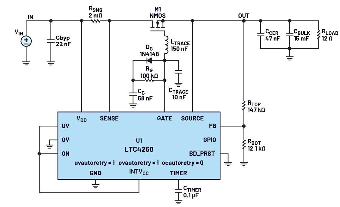 我的熱插拔控制器電路為何會振蕩？